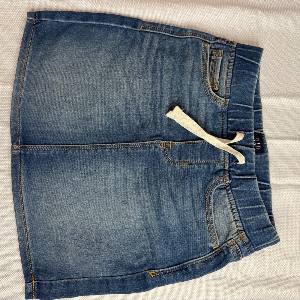 Gap Casual Denim Drawstring Skirt - Blue